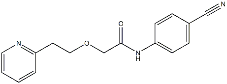 N-(4-cyanophenyl)-2-[2-(pyridin-2-yl)ethoxy]acetamide Struktur