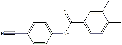 N-(4-cyanophenyl)-3,4-dimethylbenzamide Struktur