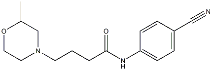 N-(4-cyanophenyl)-4-(2-methylmorpholin-4-yl)butanamide Struktur