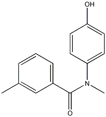 N-(4-hydroxyphenyl)-N,3-dimethylbenzamide Struktur