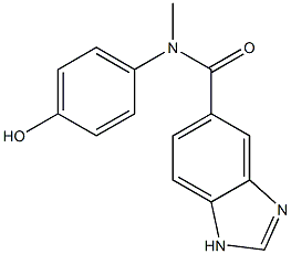 N-(4-hydroxyphenyl)-N-methyl-1H-1,3-benzodiazole-5-carboxamide Struktur