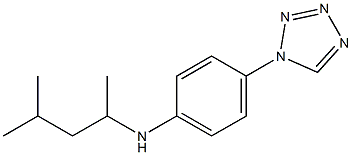 N-(4-methylpentan-2-yl)-4-(1H-1,2,3,4-tetrazol-1-yl)aniline Struktur