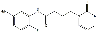 N-(5-amino-2-fluorophenyl)-4-(2-oxopyrimidin-1(2H)-yl)butanamide Struktur