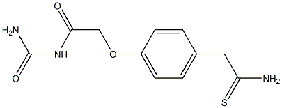 N-(aminocarbonyl)-2-[4-(2-amino-2-thioxoethyl)phenoxy]acetamide Struktur