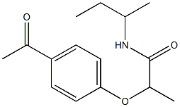 N-(butan-2-yl)-2-(4-acetylphenoxy)propanamide Struktur