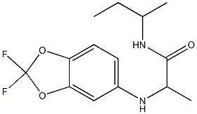 N-(butan-2-yl)-2-[(2,2-difluoro-2H-1,3-benzodioxol-5-yl)amino]propanamide Struktur