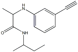 N-(butan-2-yl)-2-[(3-ethynylphenyl)amino]propanamide Struktur