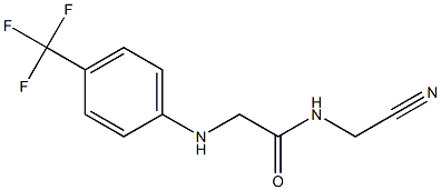 N-(cyanomethyl)-2-{[4-(trifluoromethyl)phenyl]amino}acetamide Struktur