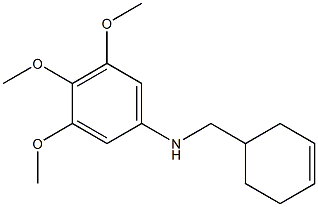 N-(cyclohex-3-en-1-ylmethyl)-3,4,5-trimethoxyaniline Struktur