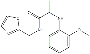 N-(furan-2-ylmethyl)-2-[(2-methoxyphenyl)amino]propanamide Struktur