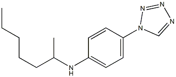 N-(heptan-2-yl)-4-(1H-1,2,3,4-tetrazol-1-yl)aniline Struktur