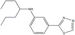 N-(heptan-4-yl)-3-(1,3,4-oxadiazol-2-yl)aniline Struktur