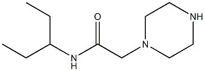 N-(pentan-3-yl)-2-(piperazin-1-yl)acetamide Struktur