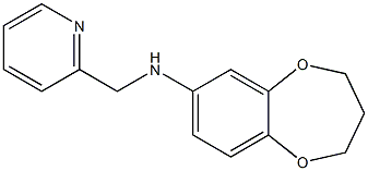 N-(pyridin-2-ylmethyl)-3,4-dihydro-2H-1,5-benzodioxepin-7-amine Struktur