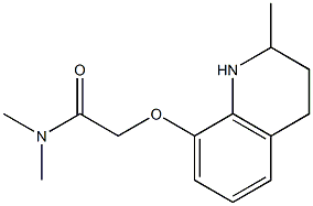 N,N-dimethyl-2-[(2-methyl-1,2,3,4-tetrahydroquinolin-8-yl)oxy]acetamide Struktur