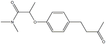 N,N-dimethyl-2-[4-(3-oxobutyl)phenoxy]propanamide Struktur