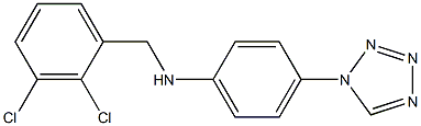 N-[(2,3-dichlorophenyl)methyl]-4-(1H-1,2,3,4-tetrazol-1-yl)aniline Struktur