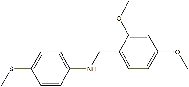 N-[(2,4-dimethoxyphenyl)methyl]-4-(methylsulfanyl)aniline Struktur