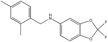 N-[(2,4-dimethylphenyl)methyl]-2,2-difluoro-2H-1,3-benzodioxol-5-amine Struktur