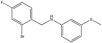 N-[(2-bromo-4-fluorophenyl)methyl]-3-(methylsulfanyl)aniline Struktur