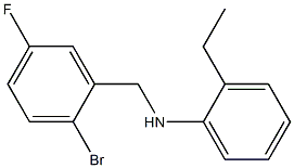 N-[(2-bromo-5-fluorophenyl)methyl]-2-ethylaniline Struktur