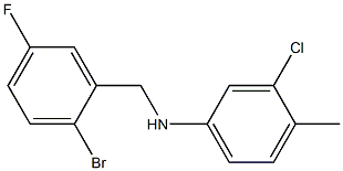 N-[(2-bromo-5-fluorophenyl)methyl]-3-chloro-4-methylaniline Struktur