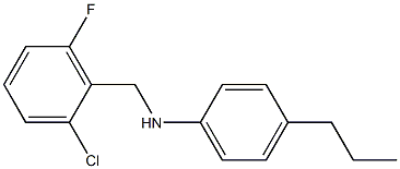 N-[(2-chloro-6-fluorophenyl)methyl]-4-propylaniline Struktur