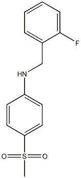 N-[(2-fluorophenyl)methyl]-4-methanesulfonylaniline Struktur