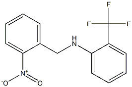 N-[(2-nitrophenyl)methyl]-2-(trifluoromethyl)aniline Struktur