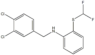 N-[(3,4-dichlorophenyl)methyl]-2-[(difluoromethyl)sulfanyl]aniline Struktur