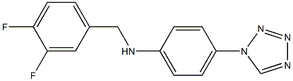 N-[(3,4-difluorophenyl)methyl]-4-(1H-1,2,3,4-tetrazol-1-yl)aniline Struktur