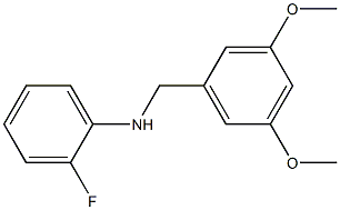 N-[(3,5-dimethoxyphenyl)methyl]-2-fluoroaniline Struktur