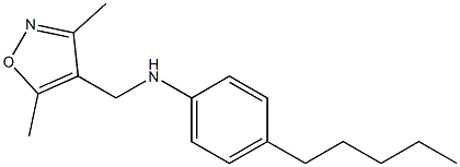 N-[(3,5-dimethyl-1,2-oxazol-4-yl)methyl]-4-pentylaniline Struktur