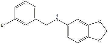 N-[(3-bromophenyl)methyl]-2H-1,3-benzodioxol-5-amine Struktur