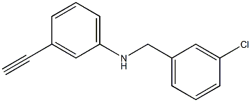 N-[(3-chlorophenyl)methyl]-3-ethynylaniline Struktur