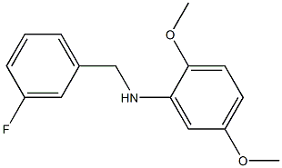 N-[(3-fluorophenyl)methyl]-2,5-dimethoxyaniline Struktur