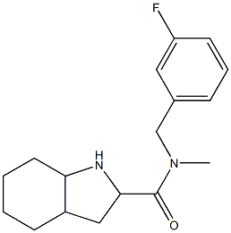 N-[(3-fluorophenyl)methyl]-N-methyl-octahydro-1H-indole-2-carboxamide Struktur