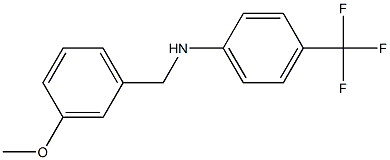 N-[(3-methoxyphenyl)methyl]-4-(trifluoromethyl)aniline Struktur