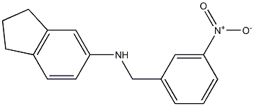 N-[(3-nitrophenyl)methyl]-2,3-dihydro-1H-inden-5-amine Struktur