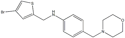 N-[(4-bromothiophen-2-yl)methyl]-4-(morpholin-4-ylmethyl)aniline Struktur