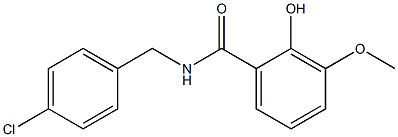 N-[(4-chlorophenyl)methyl]-2-hydroxy-3-methoxybenzamide Struktur