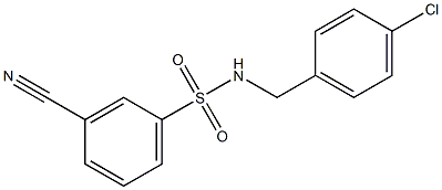 N-[(4-chlorophenyl)methyl]-3-cyanobenzene-1-sulfonamide Struktur