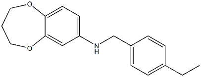 N-[(4-ethylphenyl)methyl]-3,4-dihydro-2H-1,5-benzodioxepin-7-amine Struktur