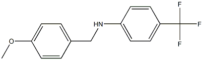 N-[(4-methoxyphenyl)methyl]-4-(trifluoromethyl)aniline Struktur