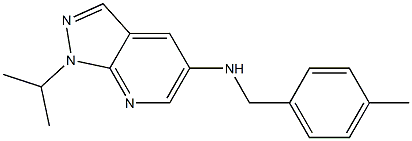 N-[(4-methylphenyl)methyl]-1-(propan-2-yl)-1H-pyrazolo[3,4-b]pyridin-5-amine Struktur