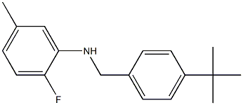 N-[(4-tert-butylphenyl)methyl]-2-fluoro-5-methylaniline Struktur