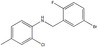 N-[(5-bromo-2-fluorophenyl)methyl]-2-chloro-4-methylaniline Struktur