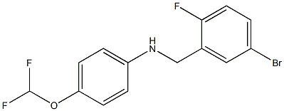 N-[(5-bromo-2-fluorophenyl)methyl]-4-(difluoromethoxy)aniline Struktur