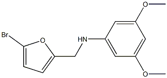 N-[(5-bromofuran-2-yl)methyl]-3,5-dimethoxyaniline Struktur