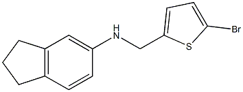 N-[(5-bromothiophen-2-yl)methyl]-2,3-dihydro-1H-inden-5-amine Struktur